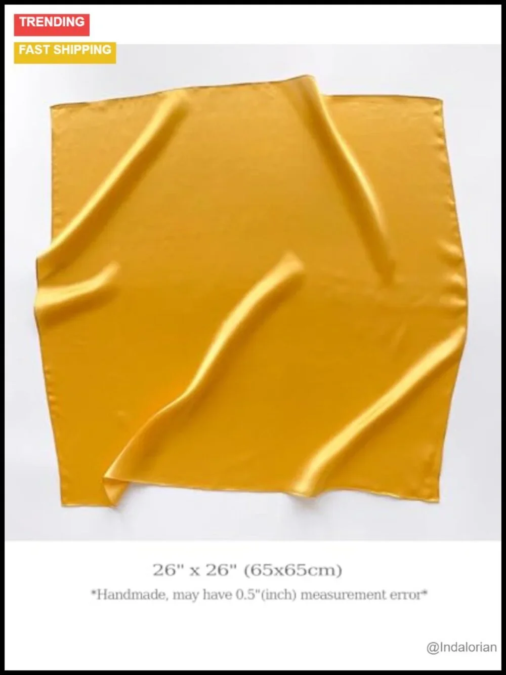 100% Mulberry Silk Square Scarf 26